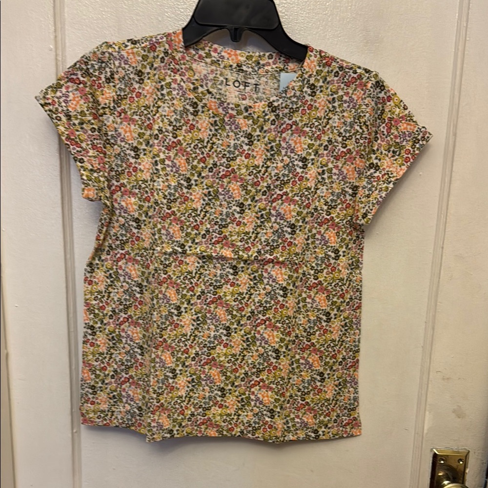 NWT LOFT  Caroline Floral Short Sleeve Blouse